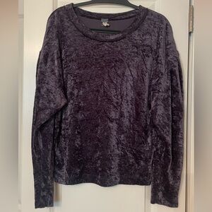 Purple velvet free people top